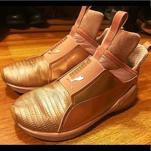 PUMA Fierce rose gold trainers by Kylie Jenner